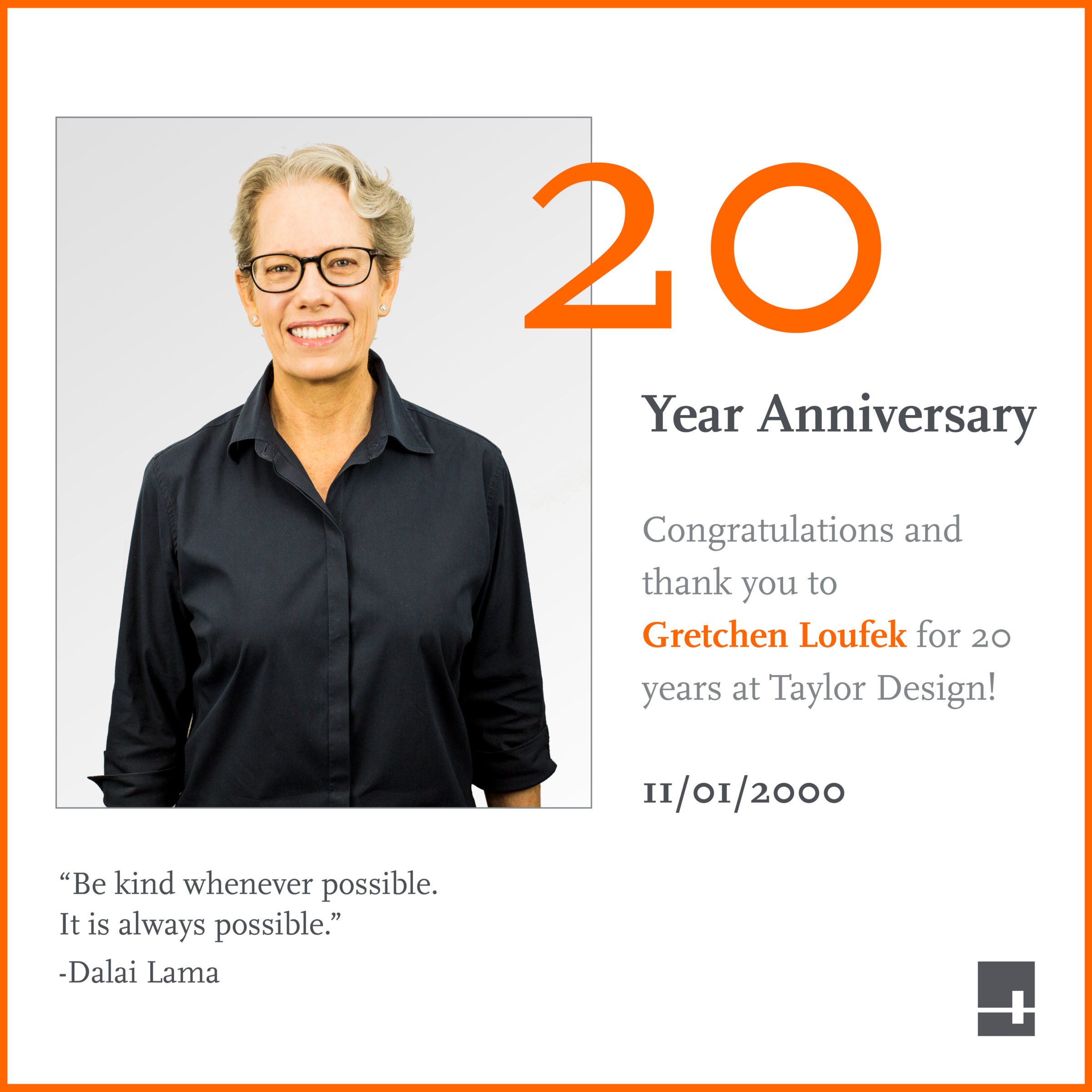 Gretchen Loufek 20th Anniversary